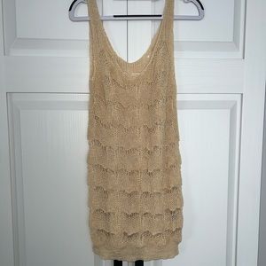 Crotchet bathing suit cover up.